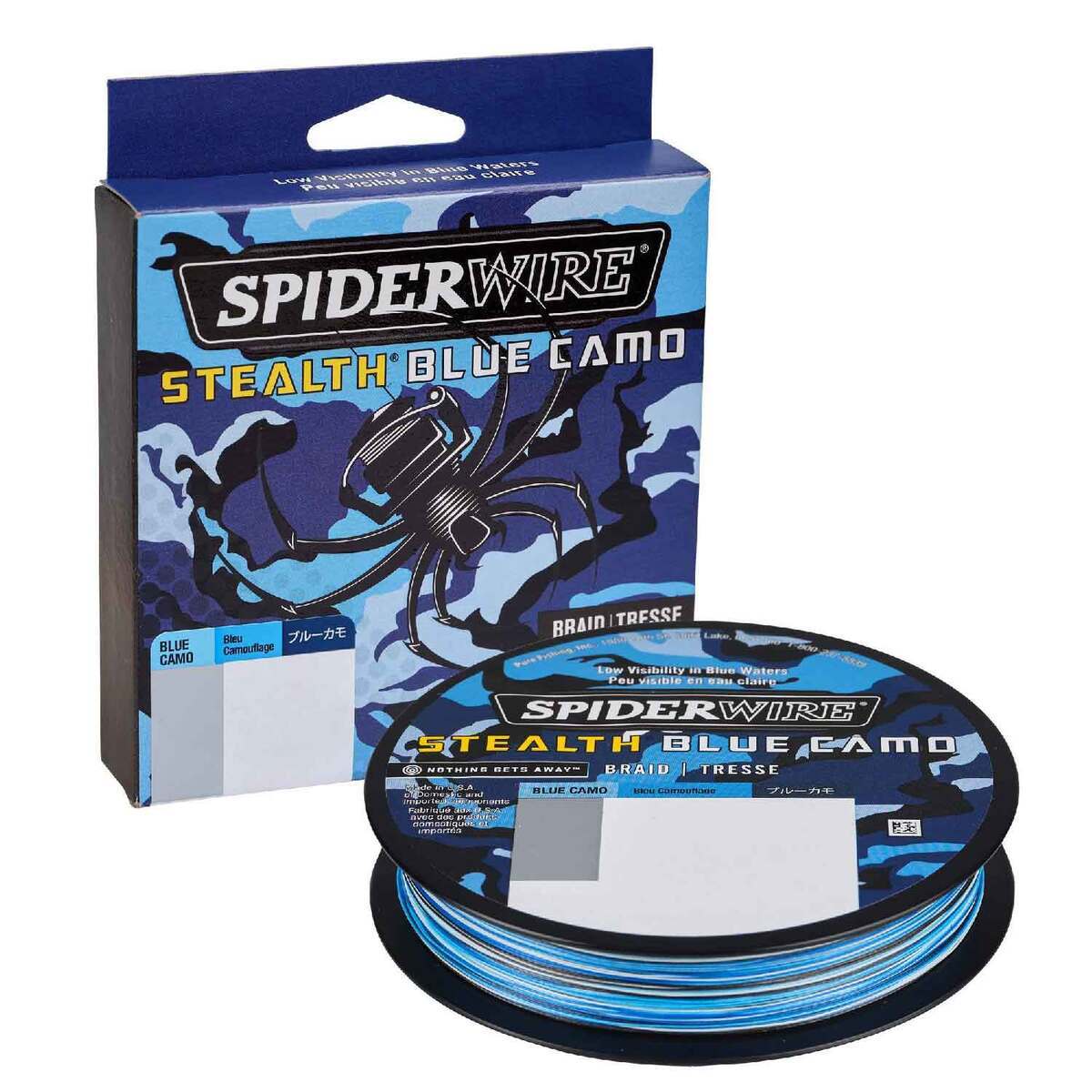 SpiderWire Stealth Blue Camo Braided Fishing Line SpiderWire Stealth Blue Camo Braided Fishing Line
