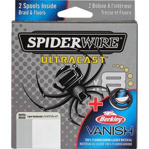 Spiderwire UltraCast + Berkley Vanish Dual Spool Braided Fishing Line