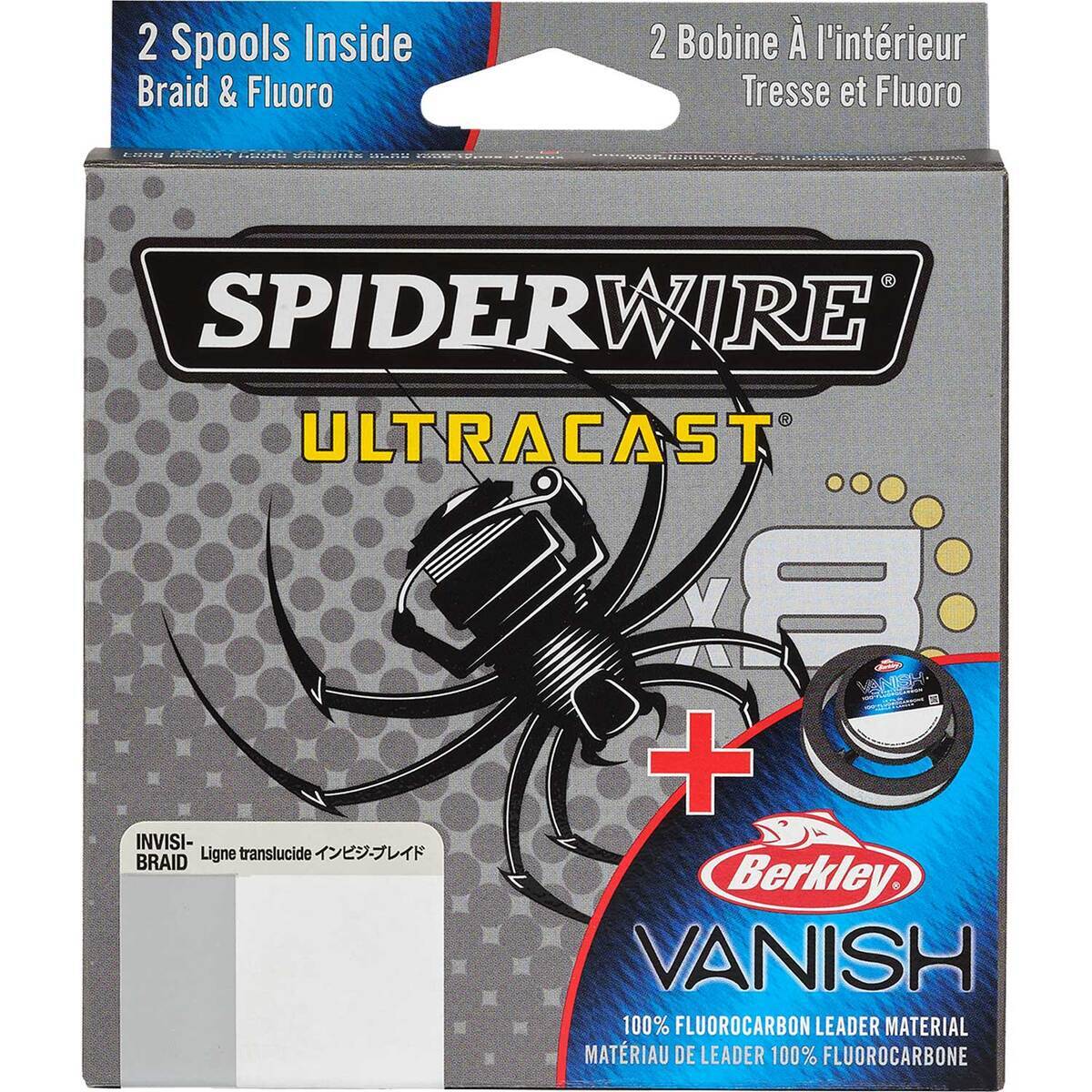 Spiderwire UltraCast + Berkley Vanish Dual Spool Braided Fishing Line | Sportsman's Warehouse Spiderwire UltraCast + Berkley Vanish Dual Spool Braided Fishing Line | Sportsman's Warehouse