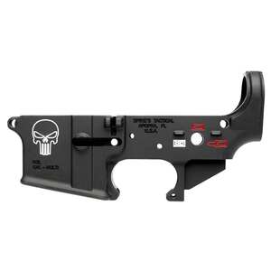 Spikes Tactical Punisher Black Anodized with Color Fill Stripped Lower Rifle Receiver