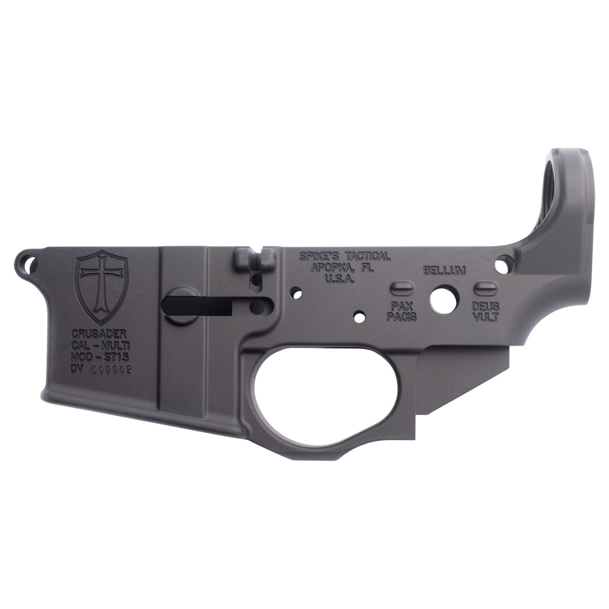 Spikes Tactical Crusader Black Open Stripped Lower Receiver Spikes Tactical Crusader Black Open Stripped Lower Receiver