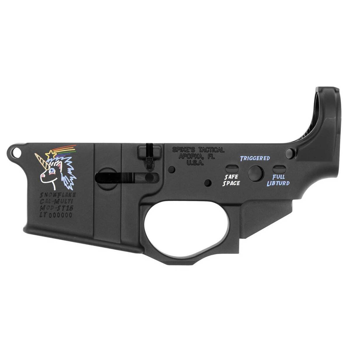 Spikes Tactical Stripped Snowflake AR-15 Lower Receiver Spikes Tactical Stripped Snowflake AR-15 Lower Receiver