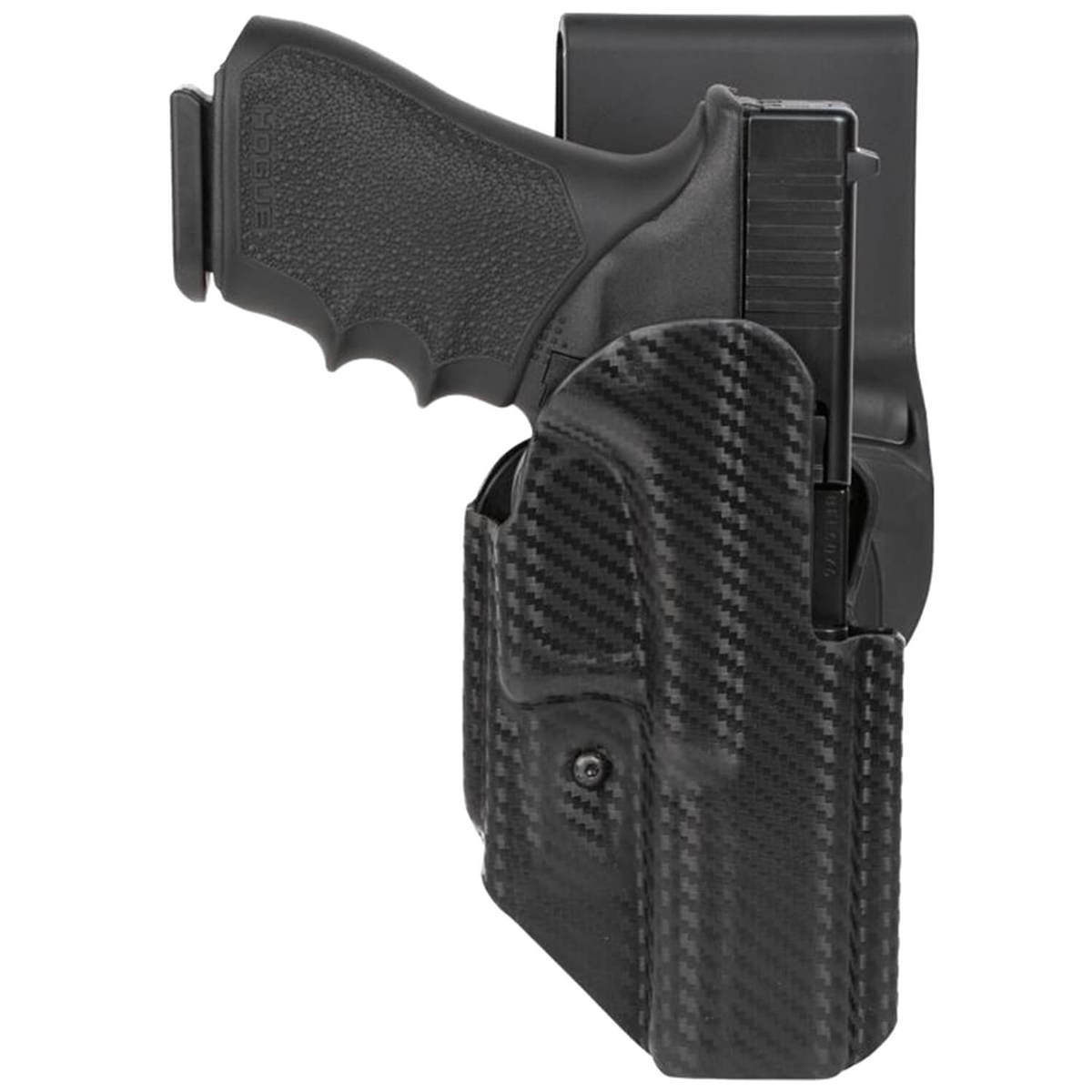 Hogue Sport CF Weave Stage 1 Glock 17/18/22/31/37/47 ARS Outside The Waistband Right Hand Holster - Black Hogue Sport CF Weave Stage 1 Glock 17/18/22/31/37/47 ARS Outside The Waistband Right Hand Holster - Black