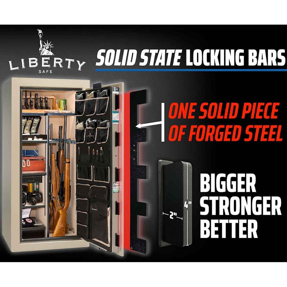 Liberty Safe Types Sportsman's 36 Gun Safe by Liberty - Black Textured | Sportsman's Warehouse
