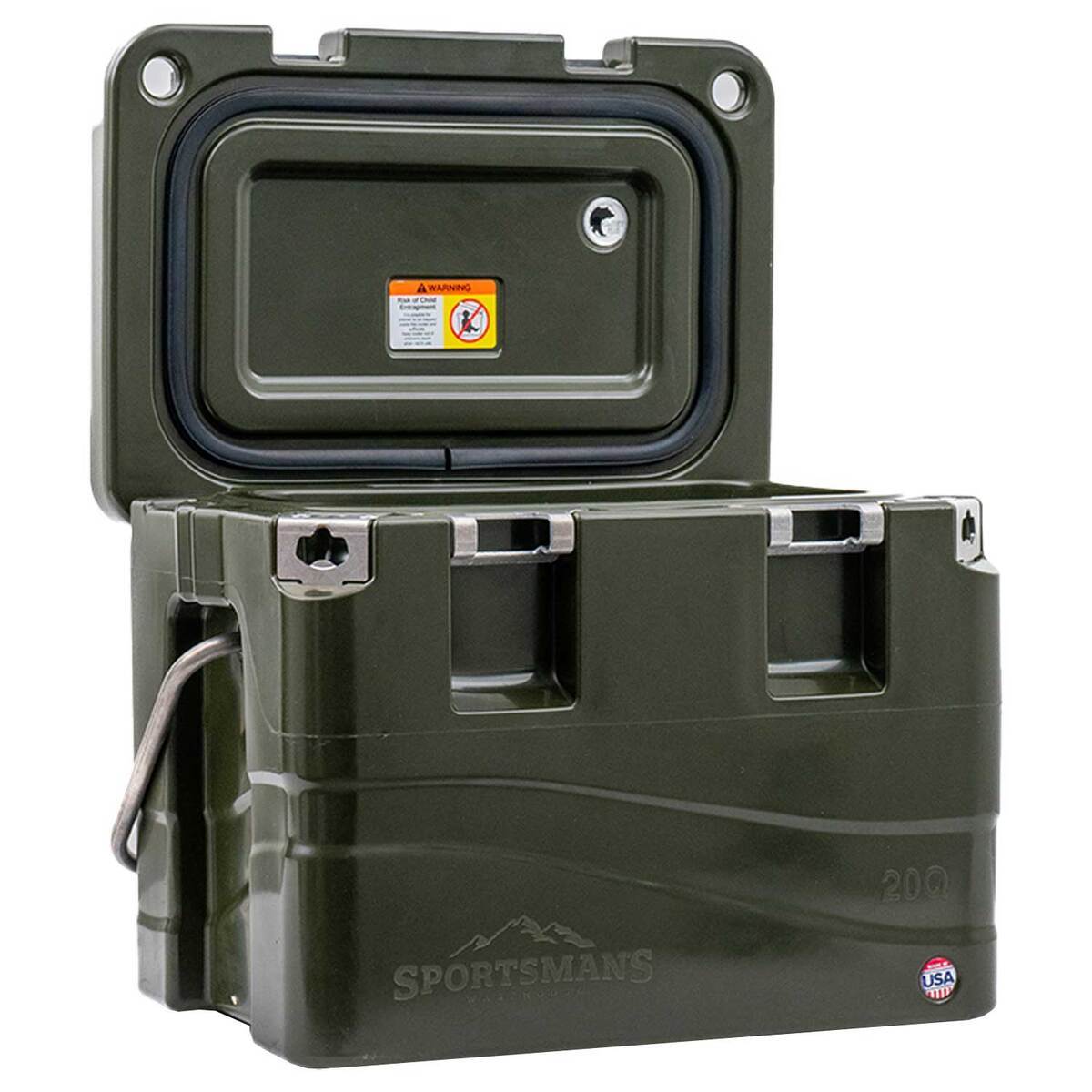 Sportsman's Warehouse 20 Quart Hard Cooler - Green - Green Sportsman's Warehouse 20 Quart Hard Cooler - Green - Green