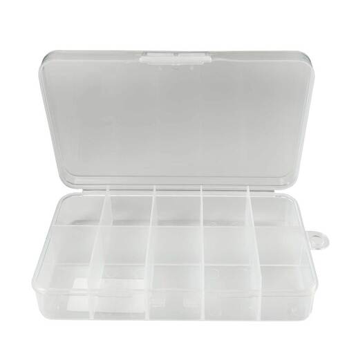 Sportsman's Warehouse Fly Storage Box - Clear, 10 Compartment - Clear