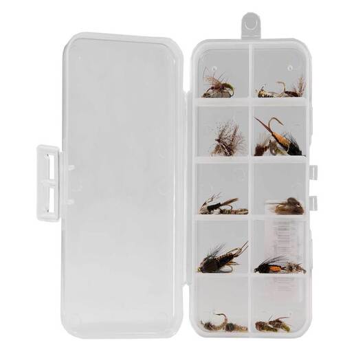 Sportsman's Warehouse Fly Storage Value Box - 10 Compartment - Clear