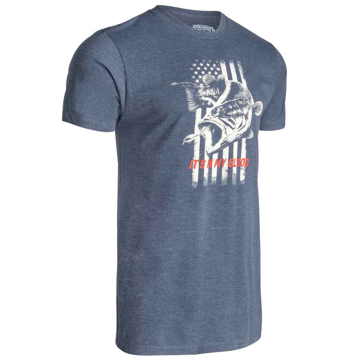 Sportsman's Warehouse Men's Blood Bass Short Sleeve Shirt Sportsman's Warehouse Men's Blood Bass Short Sleeve Shirt