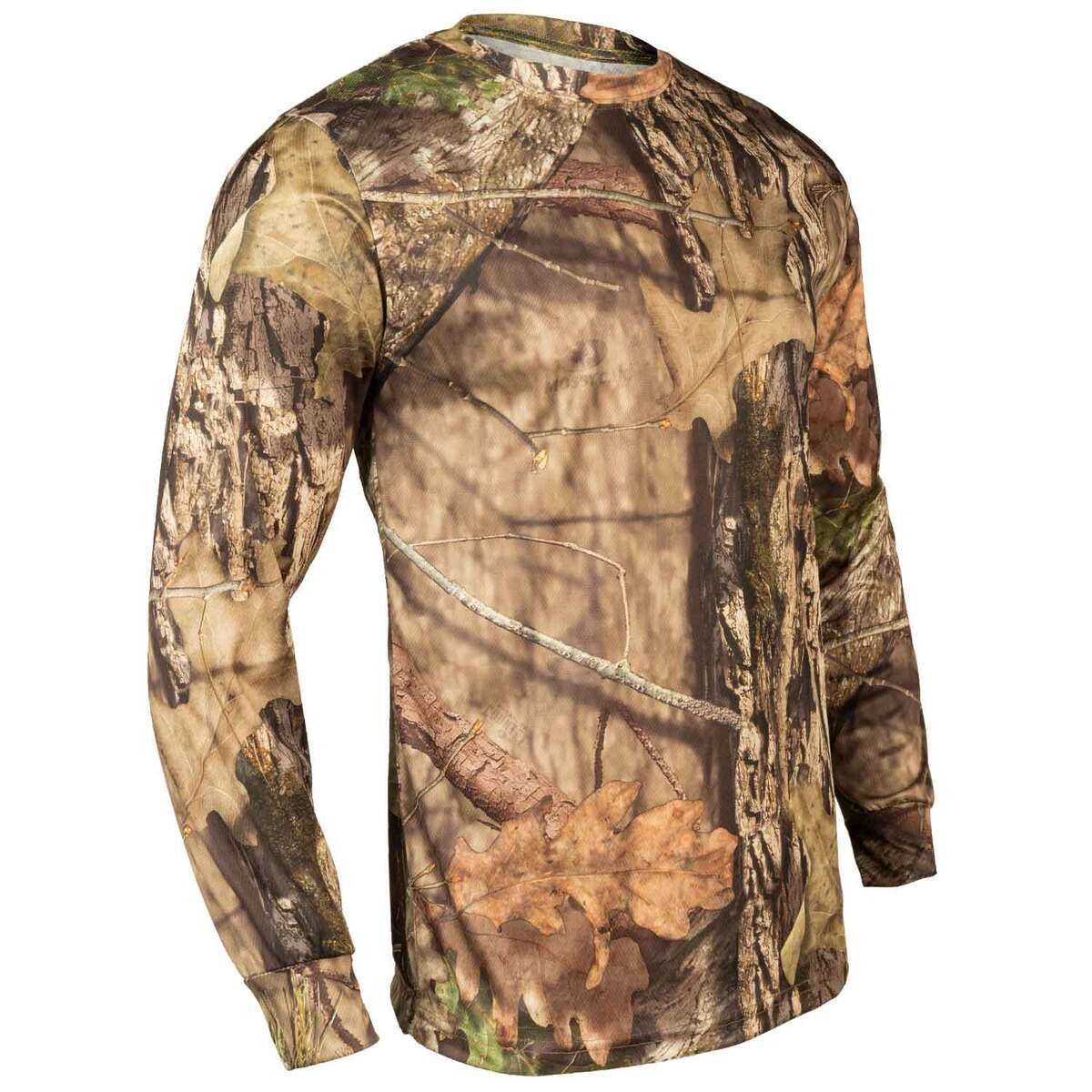 Mossy Oak Country DNA Men's Long Sleeve Scent Control Hunting Camouflage  Tee Shirt 