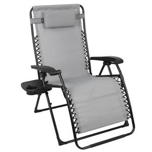 Sportsman's Warehouse Mesh XL Zero Gravity Lounger with Side Table - Gray