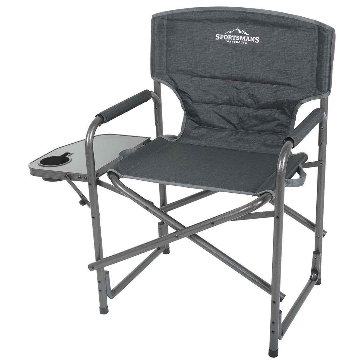 Sportsman's Warehouse Padded Director's Chair with Side Table - Gray - Gray One Size Sportsman's Warehouse Padded Director's Chair with Side Table - Gray - Gray One Size