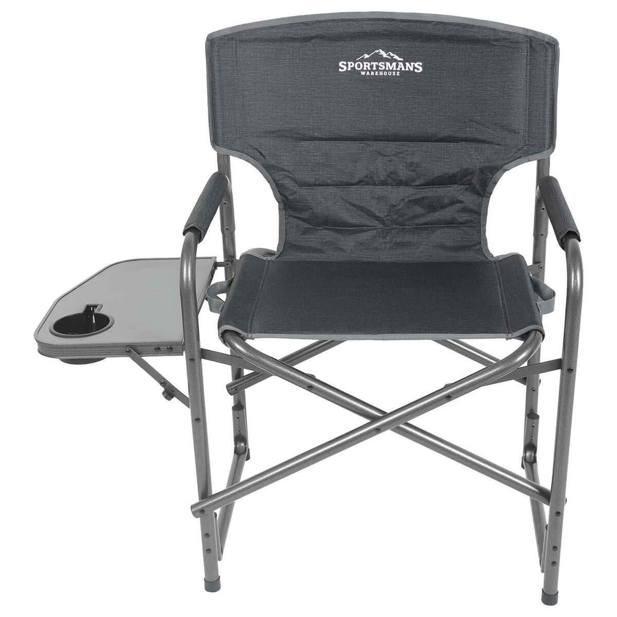 Sportsman's Warehouse Padded Director's Chair with Side Table - Gray - Gray One Size Sportsman's Warehouse Padded Director's Chair with Side Table - Gray - Gray One Size