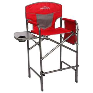 Sportsman's Warehouse Tall Director's Chair with Side Table - Red
