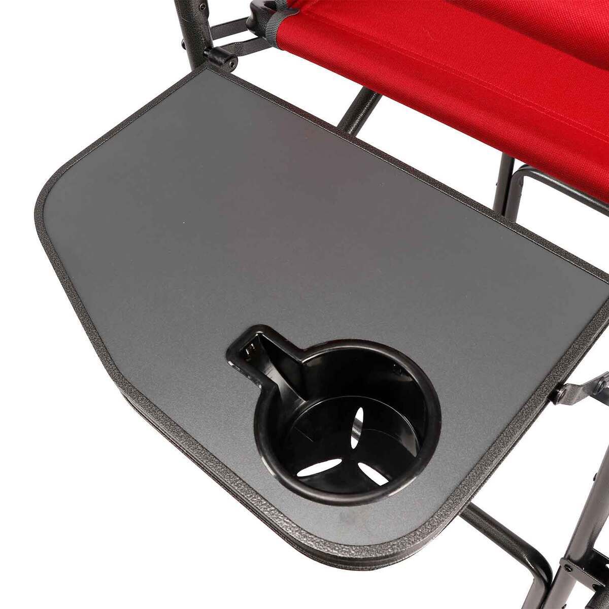 Sportsman's Warehouse Tall Director's Chair with Side Table - Red - Red One Size Sportsman's Warehouse Tall Director's Chair with Side Table - Red - Red One Size