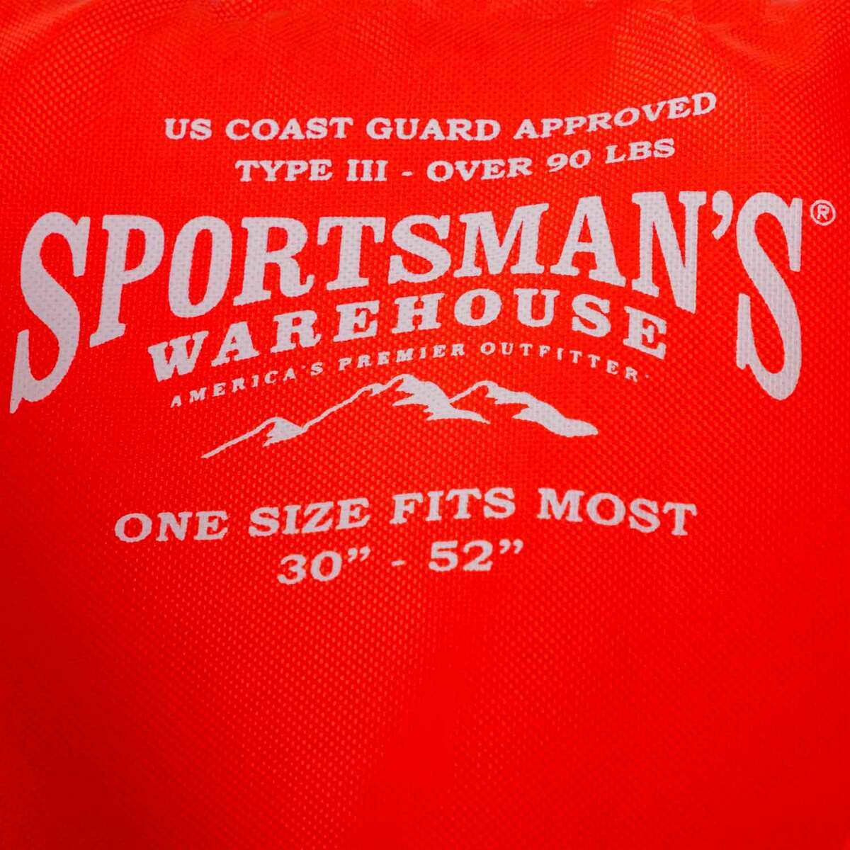Sportsman's Warehouse Type III PFD Life Jacket - Orange Sportsman's Warehouse Type III PFD Life Jacket - Orange