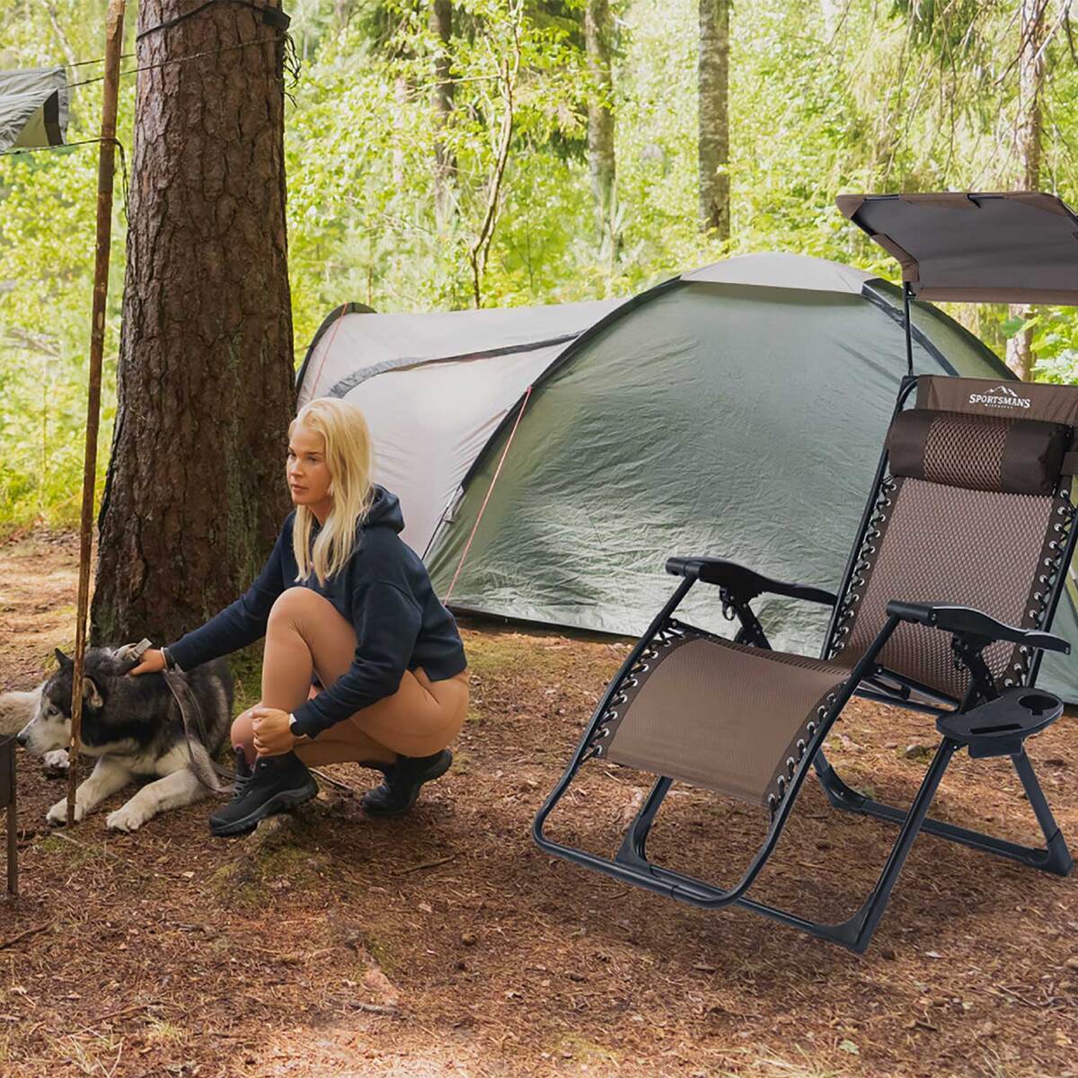 Sportsman's Warehouse XL Zero Gravity Shade Lounge Chair - Brown - Brown XL Sportsman's Warehouse XL Zero Gravity Shade Lounge Chair - Brown - Brown XL