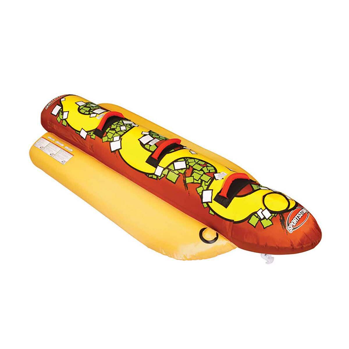 Sportsstuff Hot Dog 3 3-Person Towable Tube - Multicolored Sportsstuff Hot Dog 3 3-Person Towable Tube - Multicolored