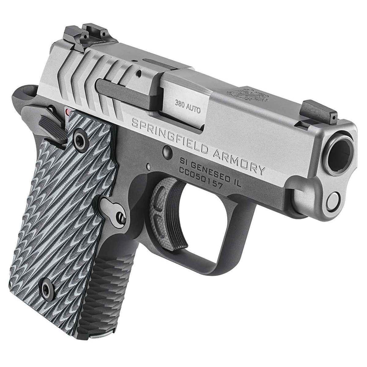 Springfield 911 380 Auto (ACP) 2.7in Stainless Pistol - 7+1 Rounds - Gray Springfield 911 380 Auto (ACP) 2.7in Stainless Pistol - 7+1 Rounds - Gray