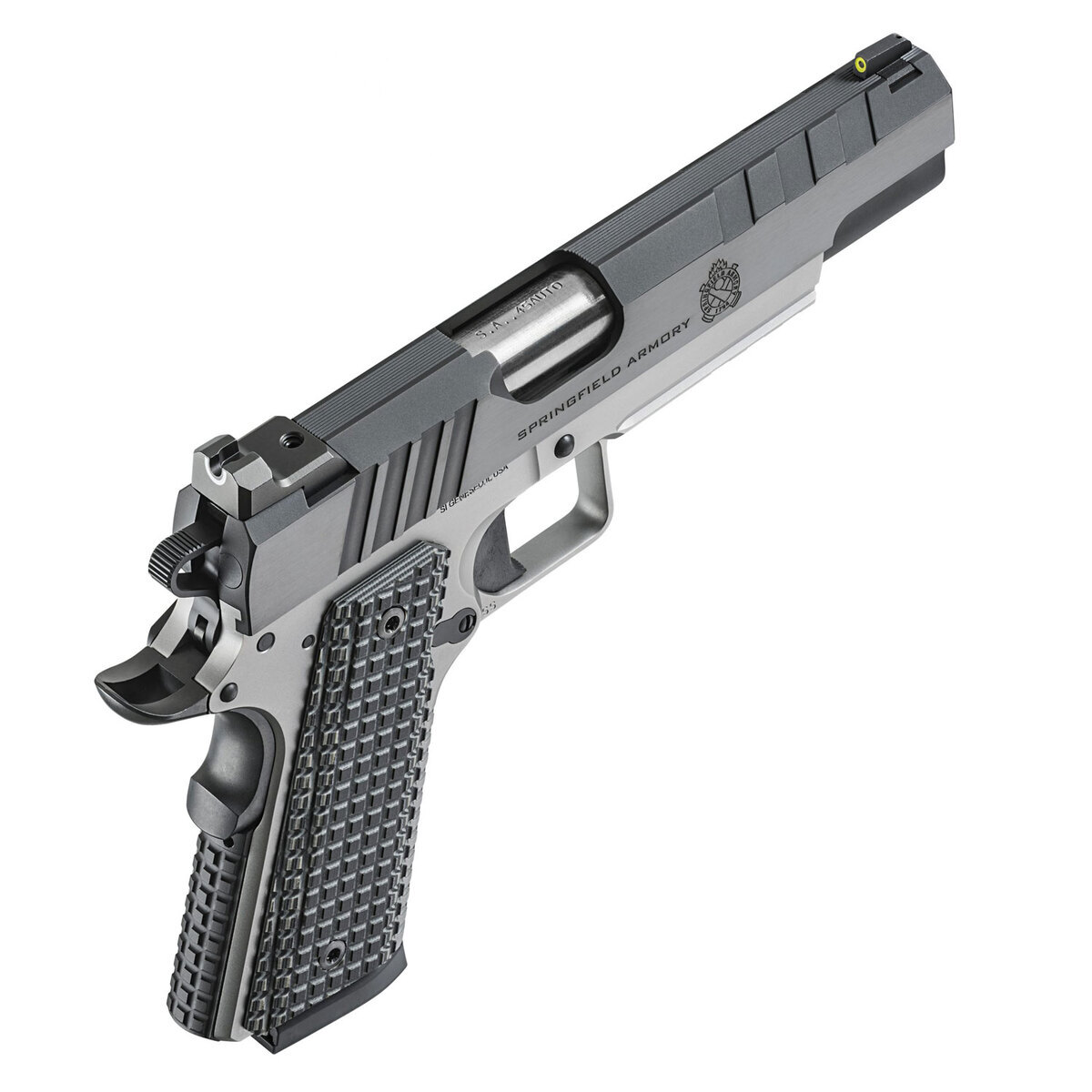 Springfield Armory 1911 Emissary 45 Auto (ACP) 5in Stainless/Black Pistol - 8+1 Rounds - Stainless/Black Springfield Armory 1911 Emissary 45 Auto (ACP) 5in Stainless/Black Pistol - 8+1 Rounds - Stainless/Black
