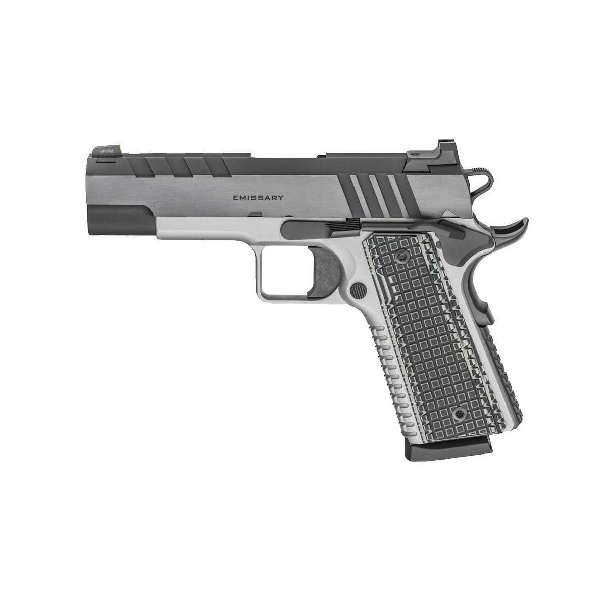 Springfield Armory 1911 Emissary 45ACP 4.25in Stainless Pistol - 8+1 Rounds - Gray Springfield Armory 1911 Emissary 45ACP 4.25in Stainless Pistol - 8+1 Rounds - Gray
