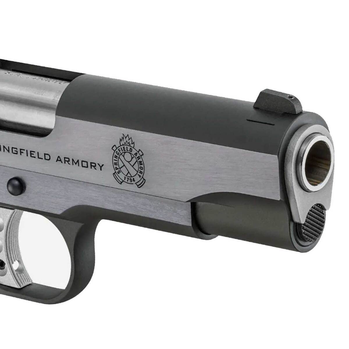 Springfield Armory 1911 Garrison 45 Auto (ACP) 4.25in Blued Pistol - 7+1 Rounds - Black Springfield Armory 1911 Garrison 45 Auto (ACP) 4.25in Blued Pistol - 7+1 Rounds - Black