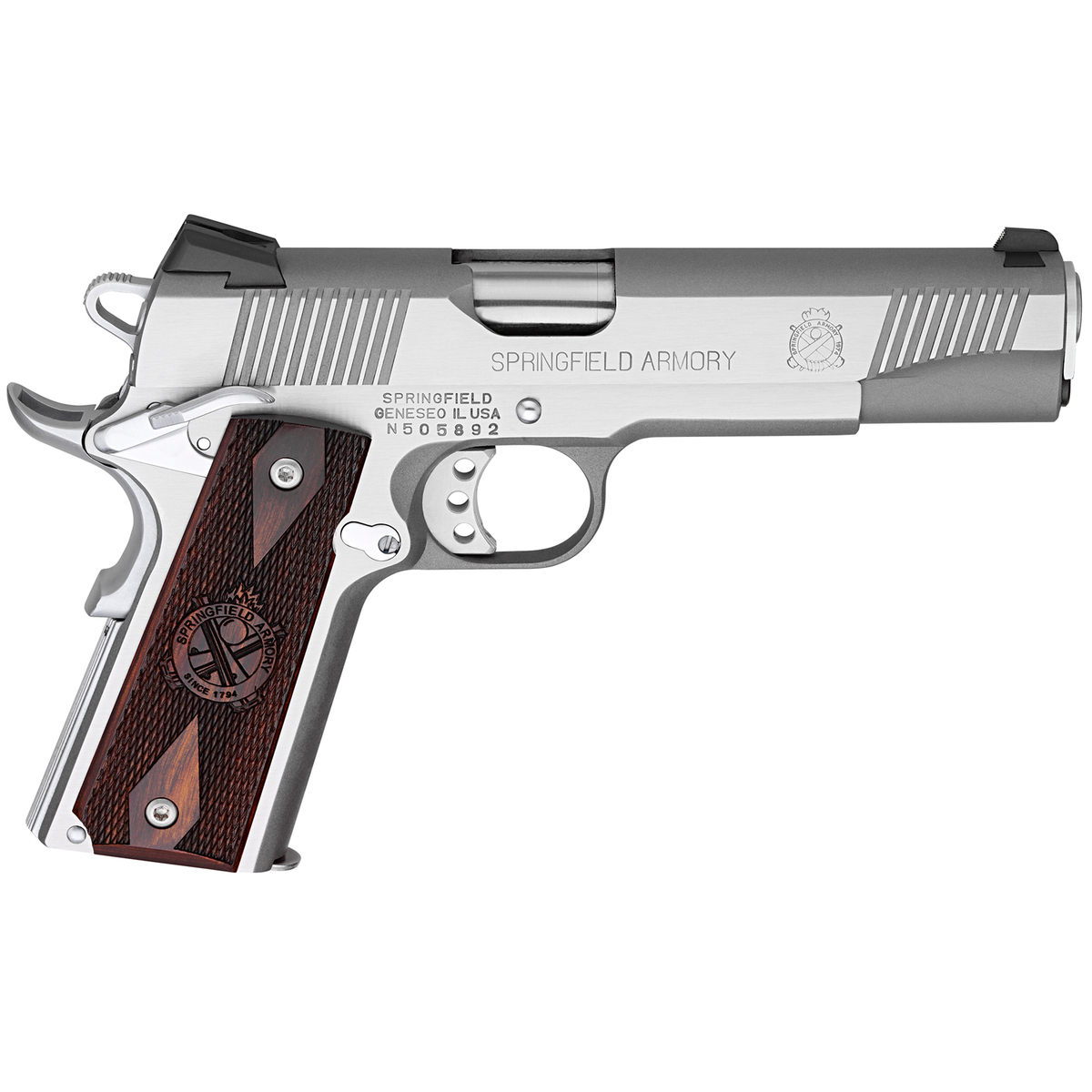 Springfield Armory 1911 Loaded 45 Auto (ACP) 5in Stainless Pistol - 7+1 Rounds - California Compliant Springfield Armory 1911 Loaded 45 Auto (ACP) 5in Stainless Pistol - 7+1 Rounds - California Compliant