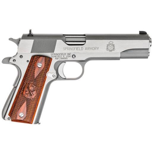 Springfield Armory 1911 Mil-Spec 45 Auto (ACP) 5in Polished Stainless Pistol - 7+1 Rounds - California Compliant image