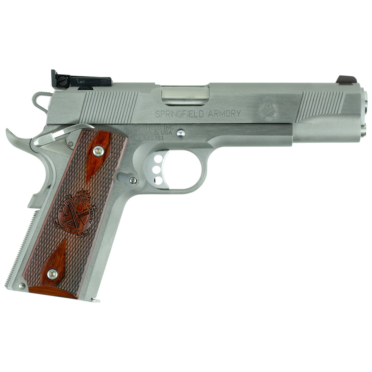 Springfield Armory 1911 Target 45 Auto (ACP) 5in Stainless Pistol - 7+1 Rounds - California Compliant Springfield Armory 1911 Target 45 Auto (ACP) 5in Stainless Pistol - 7+1 Rounds - California Compliant