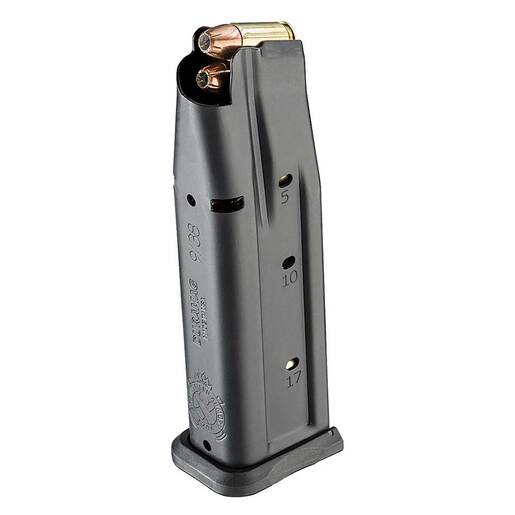 Springfield Armory Double Stack Black 1911 DS Prodigy 9mm Luger Handgun Magazine – 17 Rounds