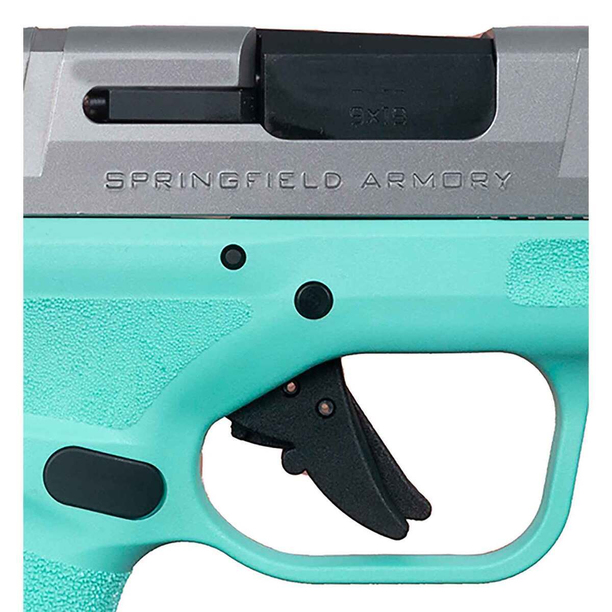 Springfield Armory Hellcat 9mm Luger 3in Stainless/Robin's Egg Blue Pistol - 13+1 Rounds - Blue Springfield Armory Hellcat 9mm Luger 3in Stainless/Robin's Egg Blue Pistol - 13+1 Rounds - Blue
