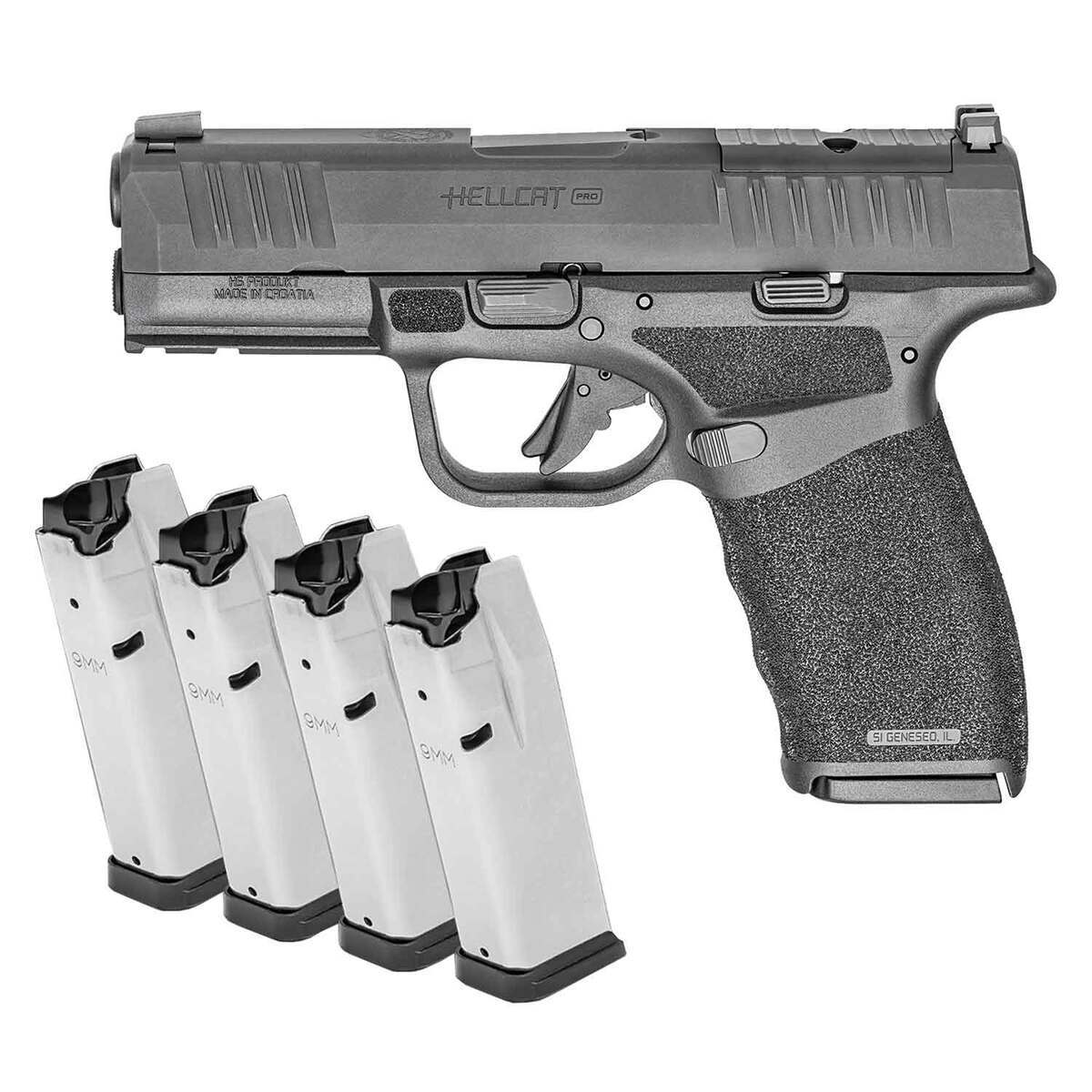 Springfield Armory Hellcat Pro 9mm Luger 3.7in Black Melonite Steel Pistol - 15+1 Rounds - Black Springfield Armory Hellcat Pro 9mm Luger 3.7in Black Melonite Steel Pistol - 15+1 Rounds - Black