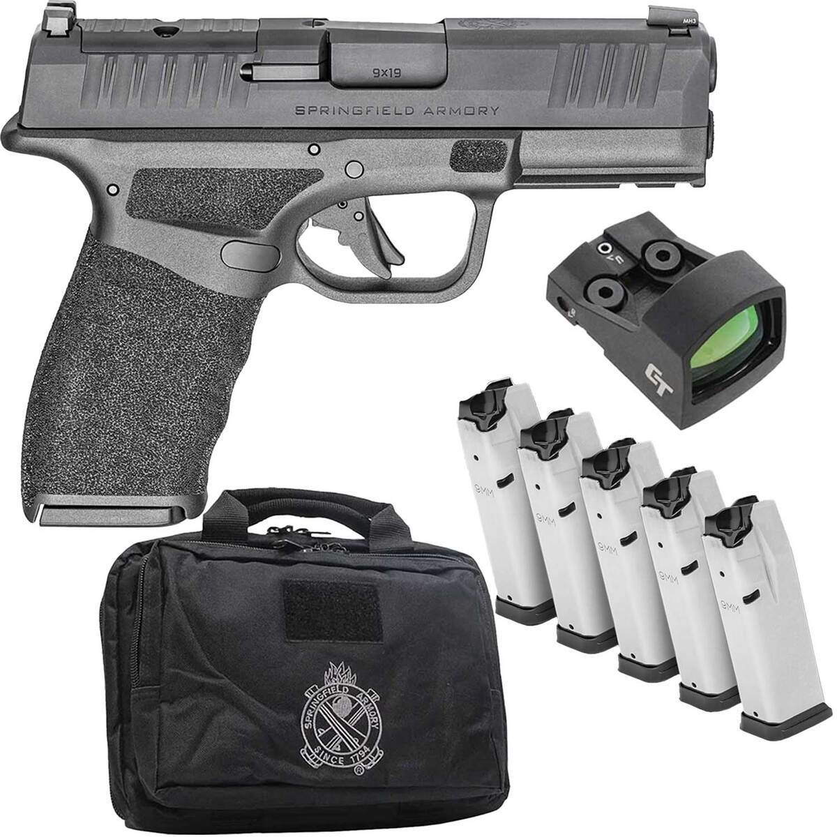 Springfield Armory Hellcat Pro Compact Gear Up '25 with Crimson Trace CTS-1500 Red Dot 9mm Luger 3.7in Black Melonite Pistol - 15+1 Rounds - Black Springfield Armory Hellcat Pro Compact Gear Up '25 with Crimson Trace CTS-1500 Red Dot 9mm Luger 3.7in Black Melonite Pistol - 15+1 Rounds - Black