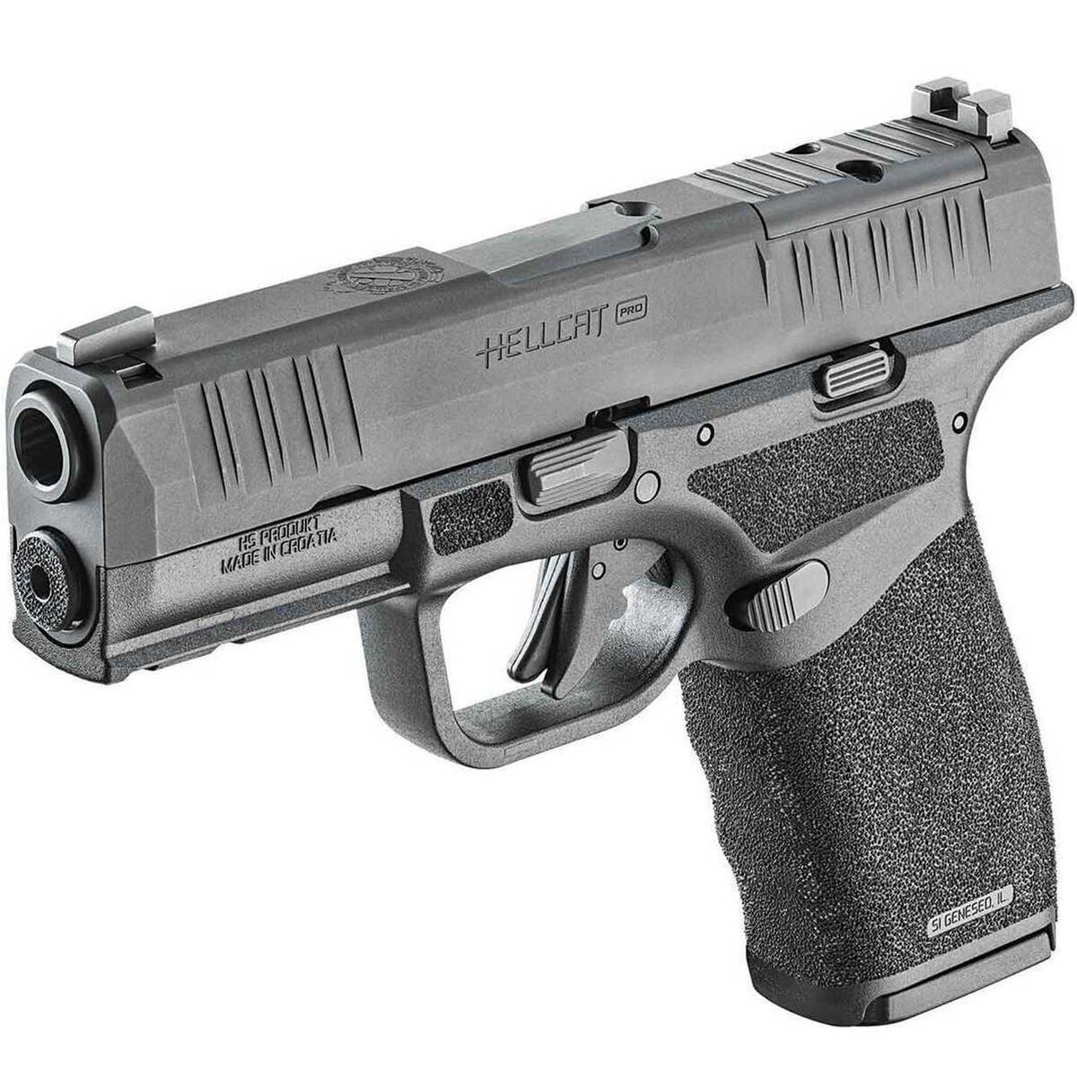 Springfield Armory Hellcat Pro OSP Gear Up Package 9mm Luger 3.7in Black Melonite Pistol - 10+1 Rounds - California Compliant - Black Springfield Armory Hellcat Pro OSP Gear Up Package 9mm Luger 3.7in Black Melonite Pistol - 10+1 Rounds - California Compliant - Black