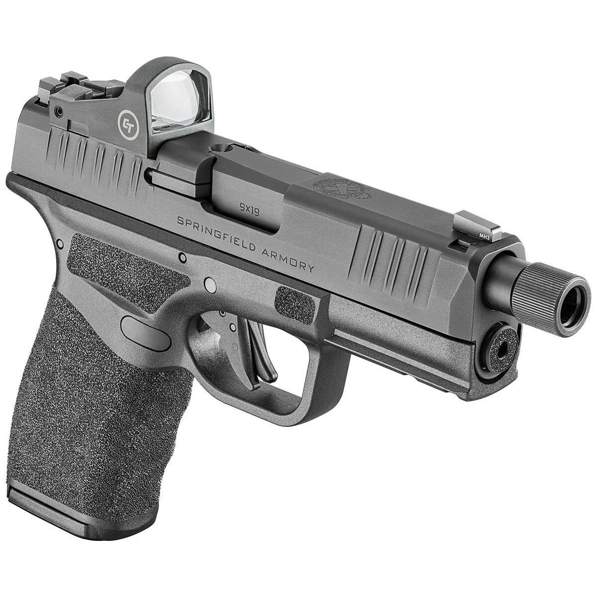 Springfield Armory Hellcat Pro OSP Threaded Gear Up Package 9mm Luger 4.4in Black Melonite Pistol - 17+1 Rounds - Black Springfield Armory Hellcat Pro OSP Threaded Gear Up Package 9mm Luger 4.4in Black Melonite Pistol - 17+1 Rounds - Black