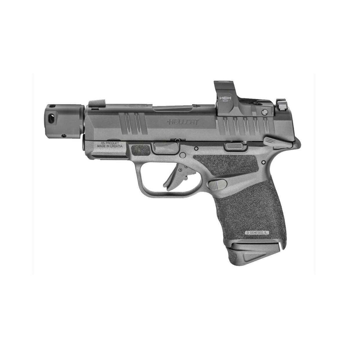 Springfield Armory Hellcat RDP Manual Safety with Hex Wasp Red Dot Sight 9mm Luger 3.8in Black Pistol – 13+1 Rounds - Black Springfield Armory Hellcat RDP Manual Safety with Hex Wasp Red Dot Sight 9mm Luger 3.8in Black Pistol – 13+1 Rounds - Black
