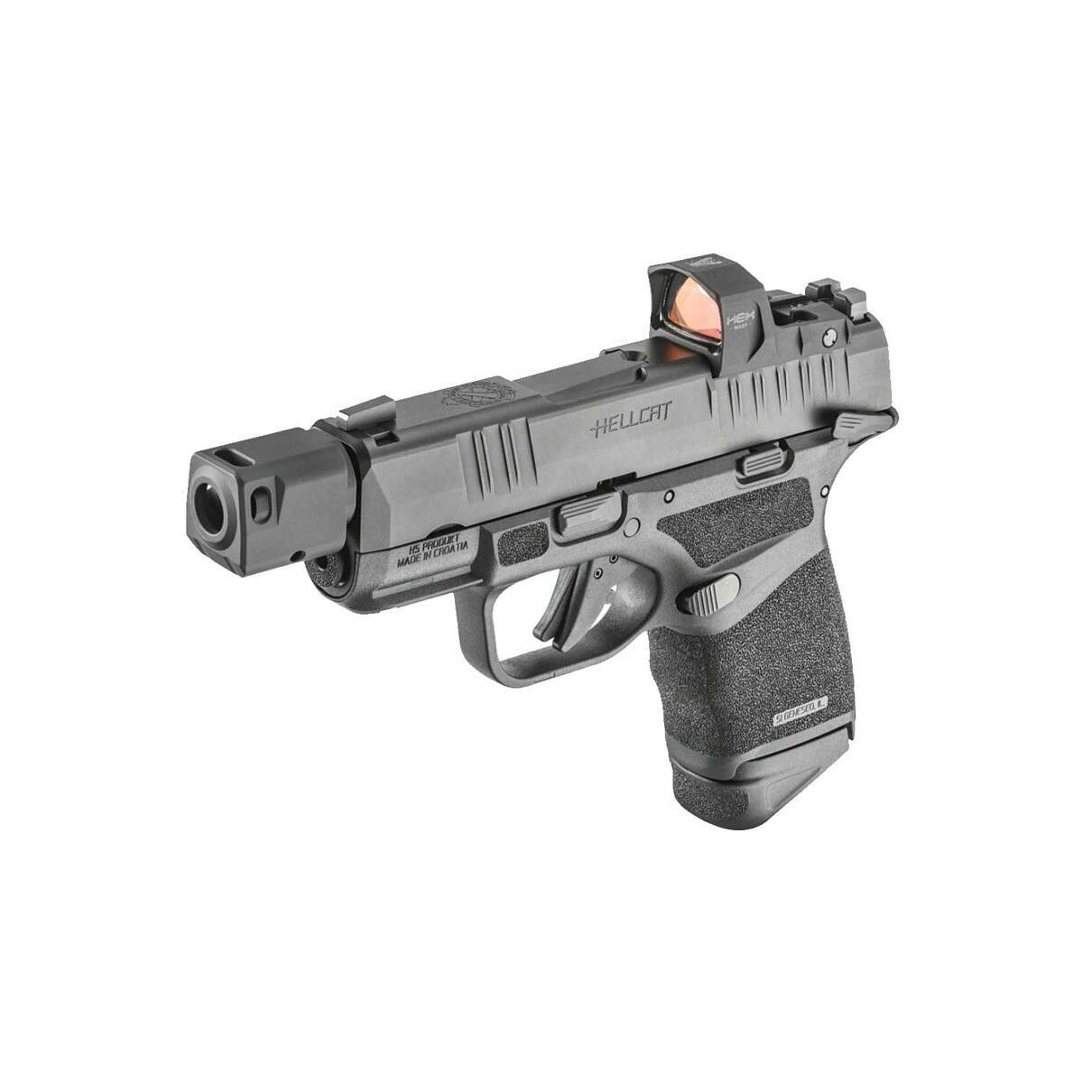Springfield Armory Hellcat RDP Manual Safety with Hex Wasp Red Dot Sight 9mm Luger 3.8in Black Pistol – 13+1 Rounds - Black Springfield Armory Hellcat RDP Manual Safety with Hex Wasp Red Dot Sight 9mm Luger 3.8in Black Pistol – 13+1 Rounds - Black