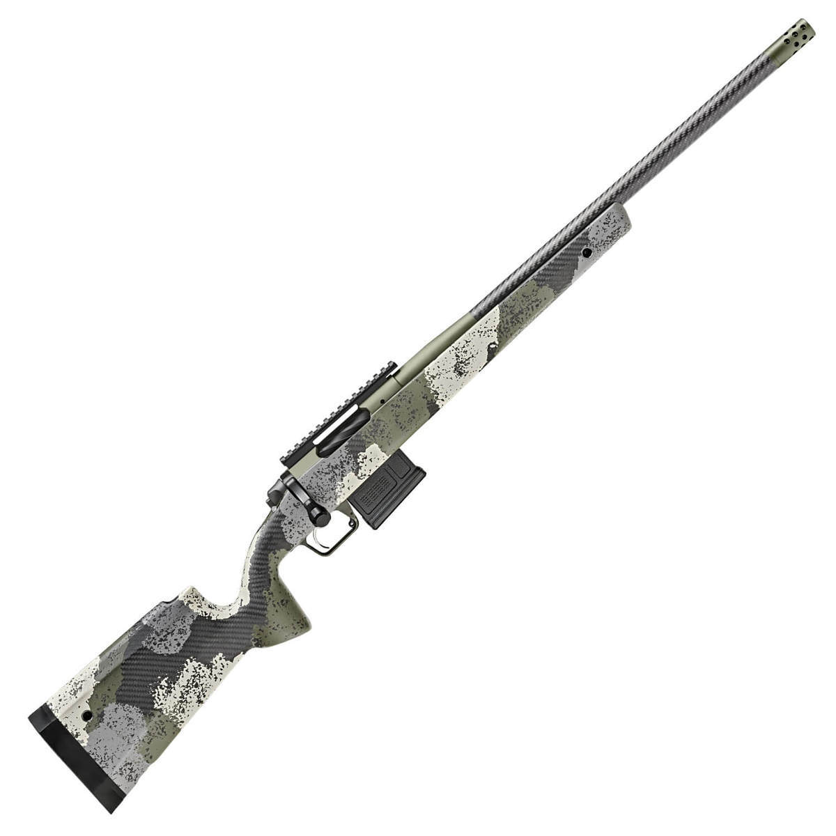 Springfield Armory Model 2020 Waypoint Mil-Spec Green Cerakote Carbon Fiber Barrel Bolt Action Rifle - 6.5 Creedmoor - 22in - Evergreen Camo Springfield Armory Model 2020 Waypoint Mil-Spec Green Cerakote Carbon Fiber Barrel Bolt Action Rifle - 6.5 Creedmoor - 22in - Evergreen Camo