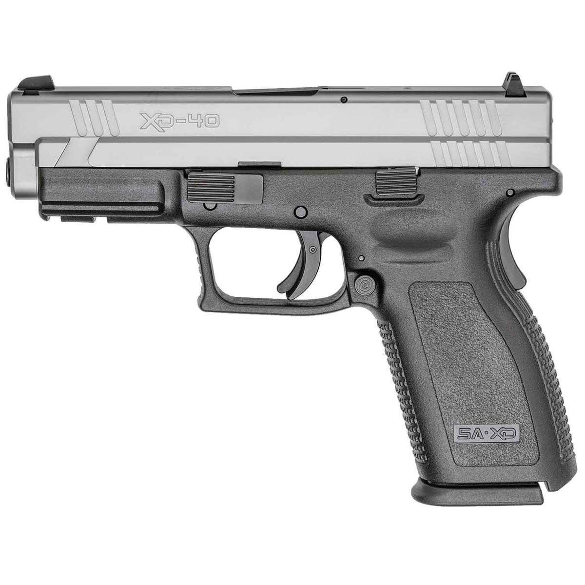 Springfield Armory XD 40 S&W 4in Black/Stainless Pistol - 10+1 Rounds Springfield Armory XD 40 S&W 4in Black/Stainless Pistol - 10+1 Rounds
