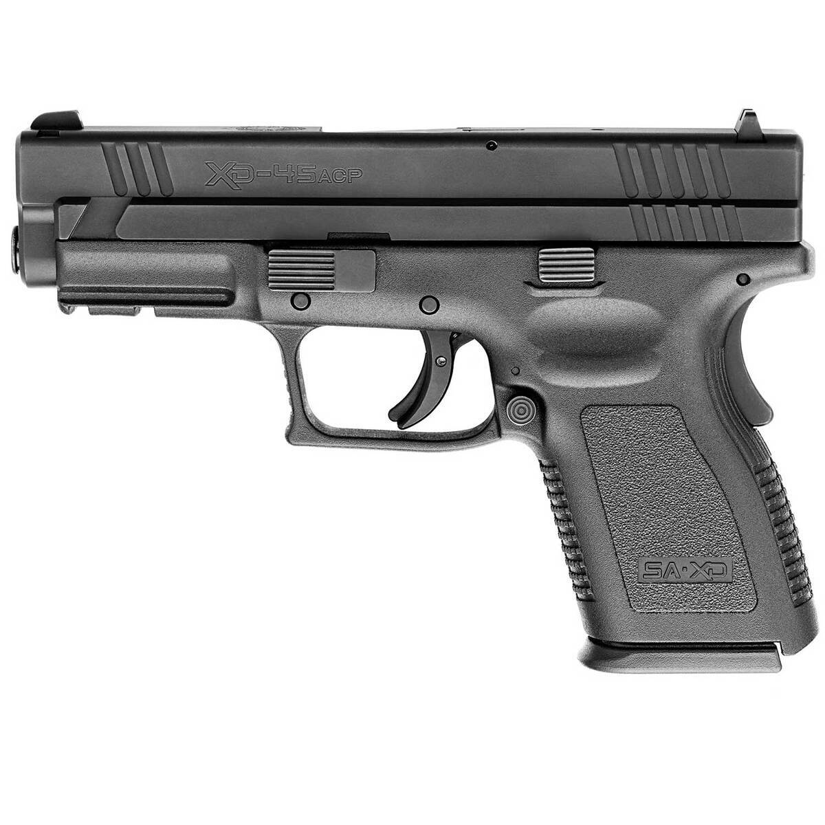 Springfield Armory XD Compact 45 Auto (ACP) 4in Blued Pistol - 10+1 Rounds - California Compliant - Black Springfield Armory XD Compact 45 Auto (ACP) 4in Blued Pistol - 10+1 Rounds - California Compliant - Black