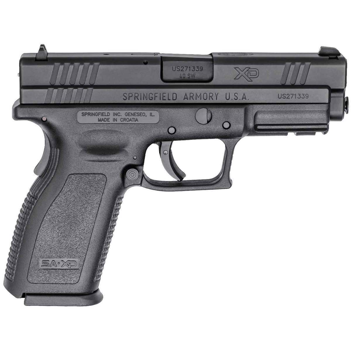 Springfield Armory XD Service 40 S&W 4in Black Melonite Pistol - 12+1 Rounds - Black Springfield Armory XD Service 40 S&W 4in Black Melonite Pistol - 12+1 Rounds - Black