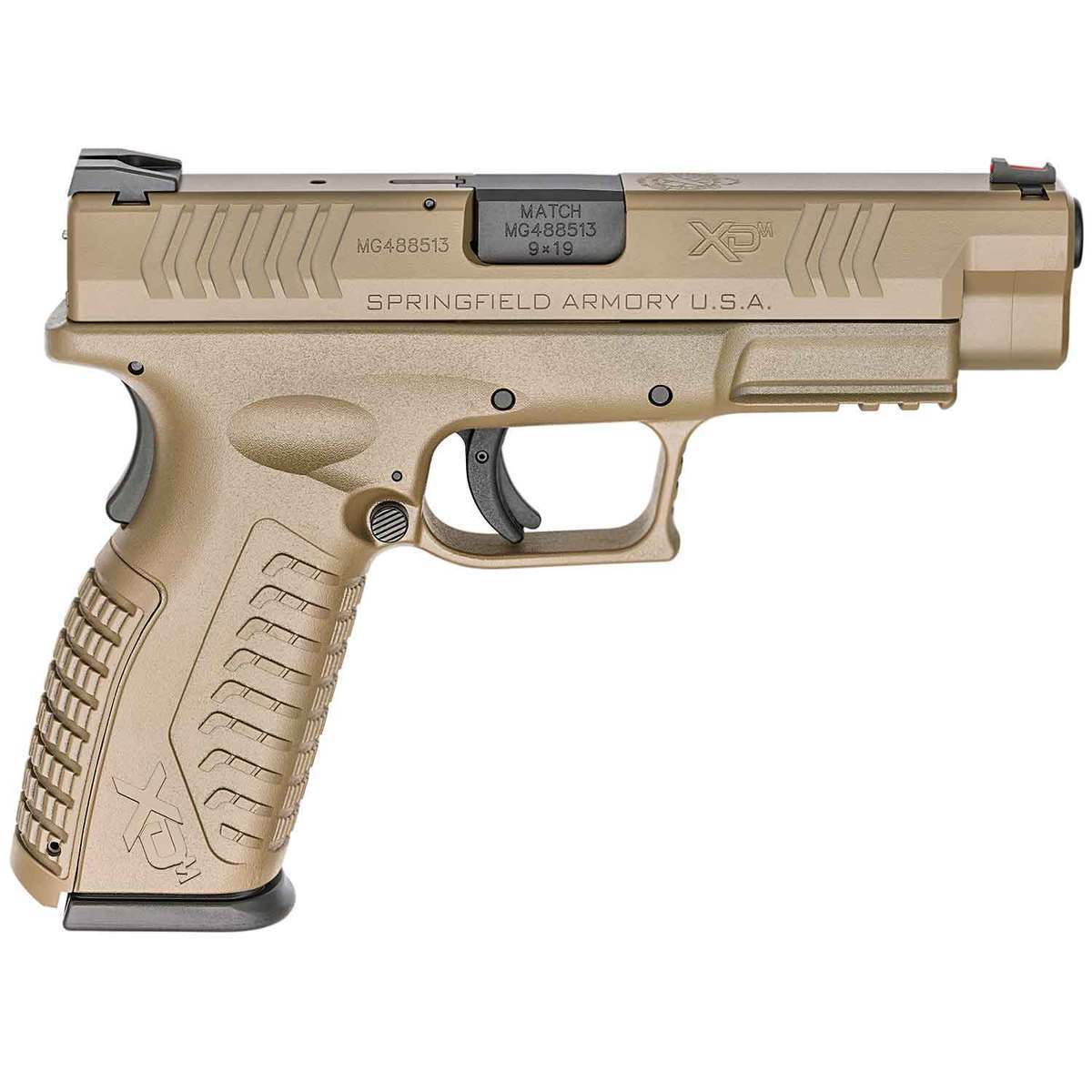 Springfield Armory XD-M 9mm Luger 4.5in FDE Pistol - 19+1 Rounds - Tan ...