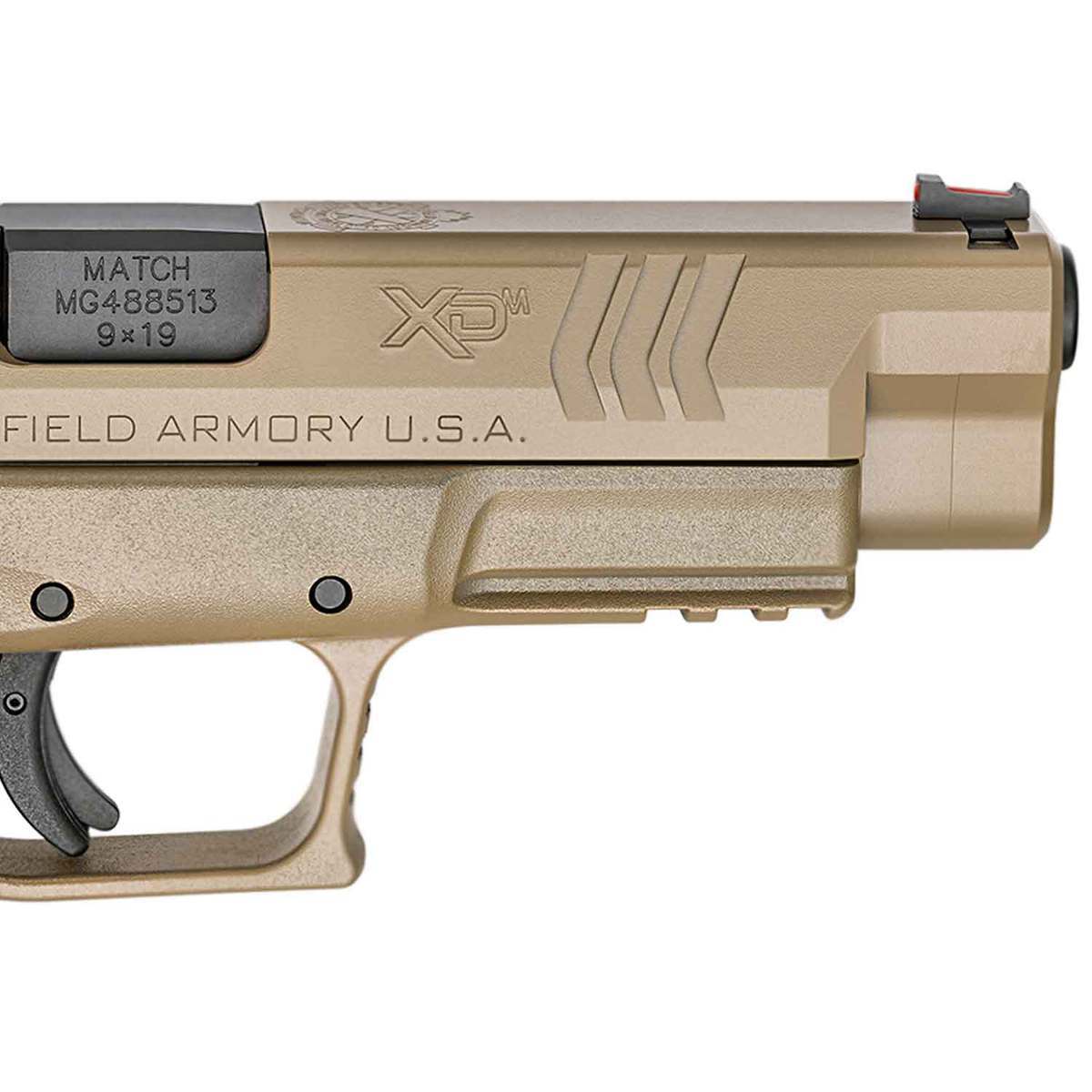 Springfield Armory XD-M 9mm Luger 4.5in FDE Pistol - 19+1 Rounds - Tan Springfield Armory XD-M 9mm Luger 4.5in FDE Pistol - 19+1 Rounds - Tan