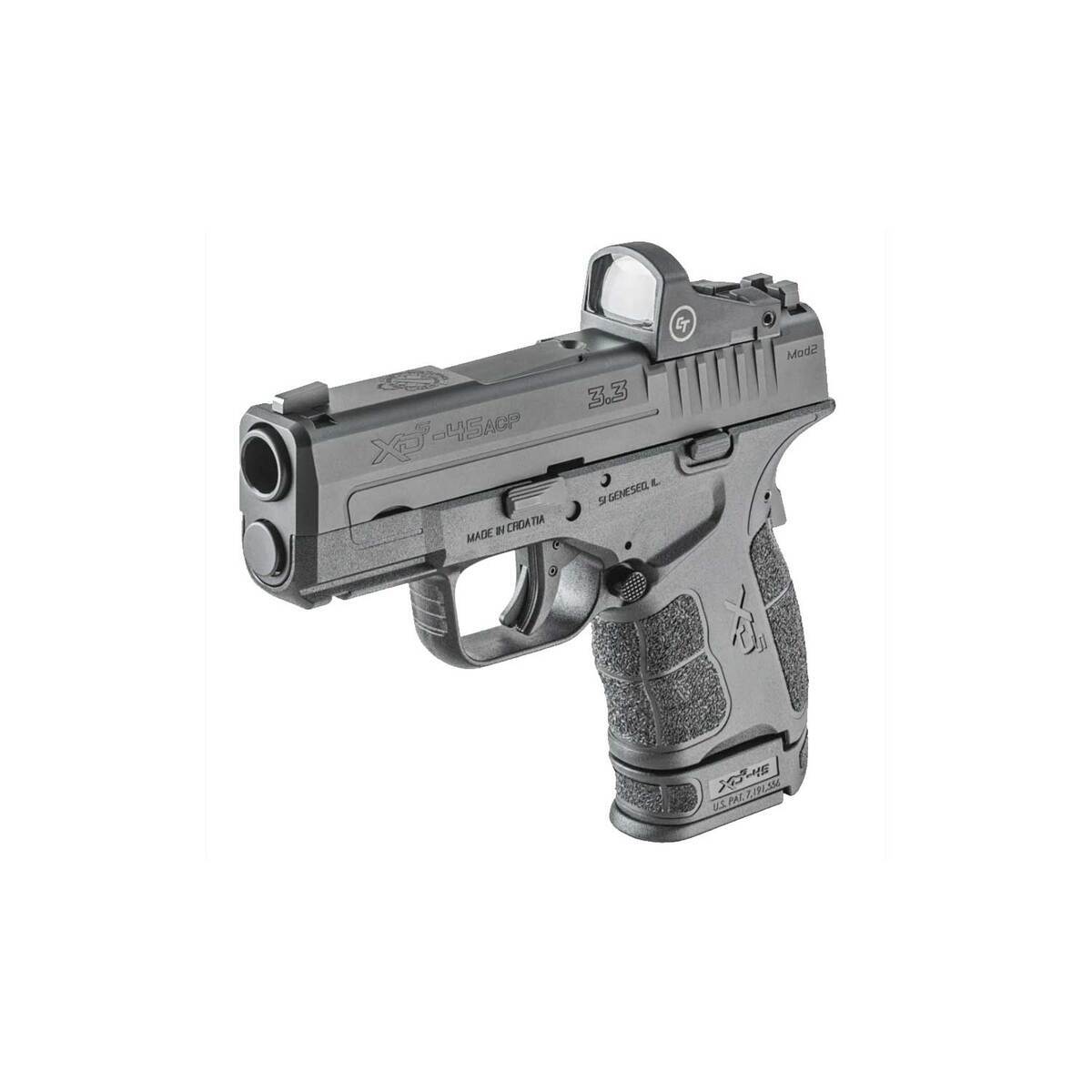 Springfield Armory XD-S Mod.2 CT 45 Auto (ACP) 3.3in Black Pistol - 6+1 Rounds - Black Springfield Armory XD-S Mod.2 CT 45 Auto (ACP) 3.3in Black Pistol - 6+1 Rounds - Black