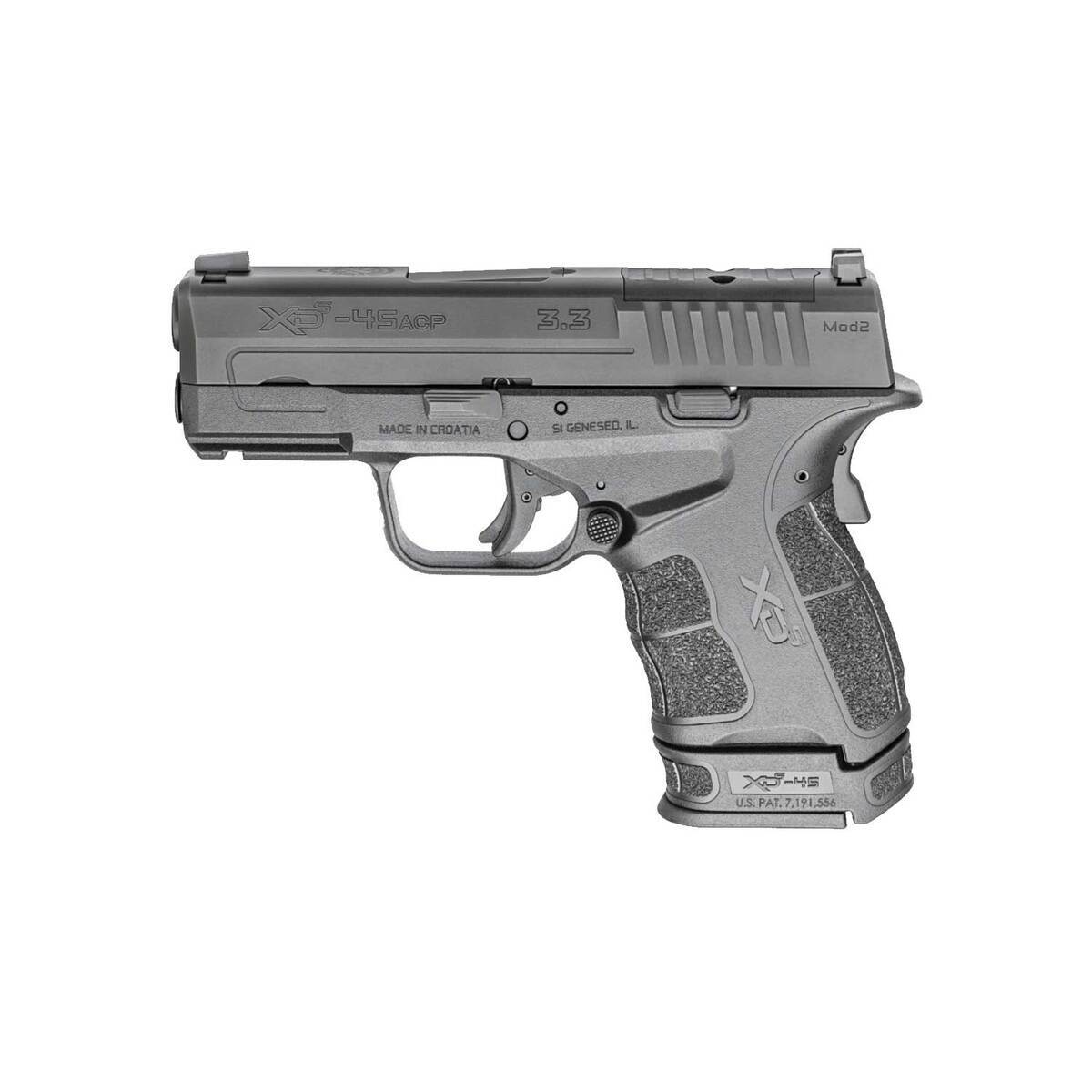 Springfield Armory XD-S Mod.2 OSP 45 Auto (ACP) 3.3in Black Pistol - 6+1 Rounds - Black Springfield Armory XD-S Mod.2 OSP 45 Auto (ACP) 3.3in Black Pistol - 6+1 Rounds - Black