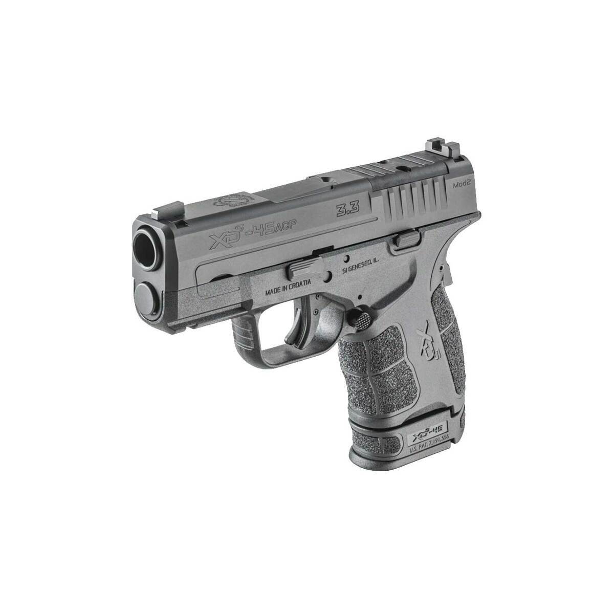 Springfield Armory XD-S Mod.2 OSP 45 Auto (ACP) 3.3in Black Pistol - 6+1 Rounds - Black Springfield Armory XD-S Mod.2 OSP 45 Auto (ACP) 3.3in Black Pistol - 6+1 Rounds - Black