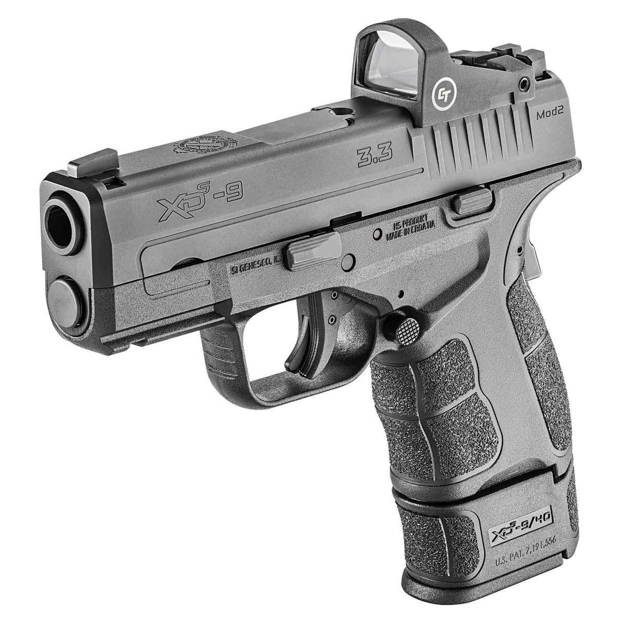 Springfield Armory XD-S Mod.2 OSP Crimson Trace Red Dot 9mm Luger 3.3in Black Pistol - 9+1 Rounds - Black Springfield Armory XD-S Mod.2 OSP Crimson Trace Red Dot 9mm Luger 3.3in Black Pistol - 9+1 Rounds - Black