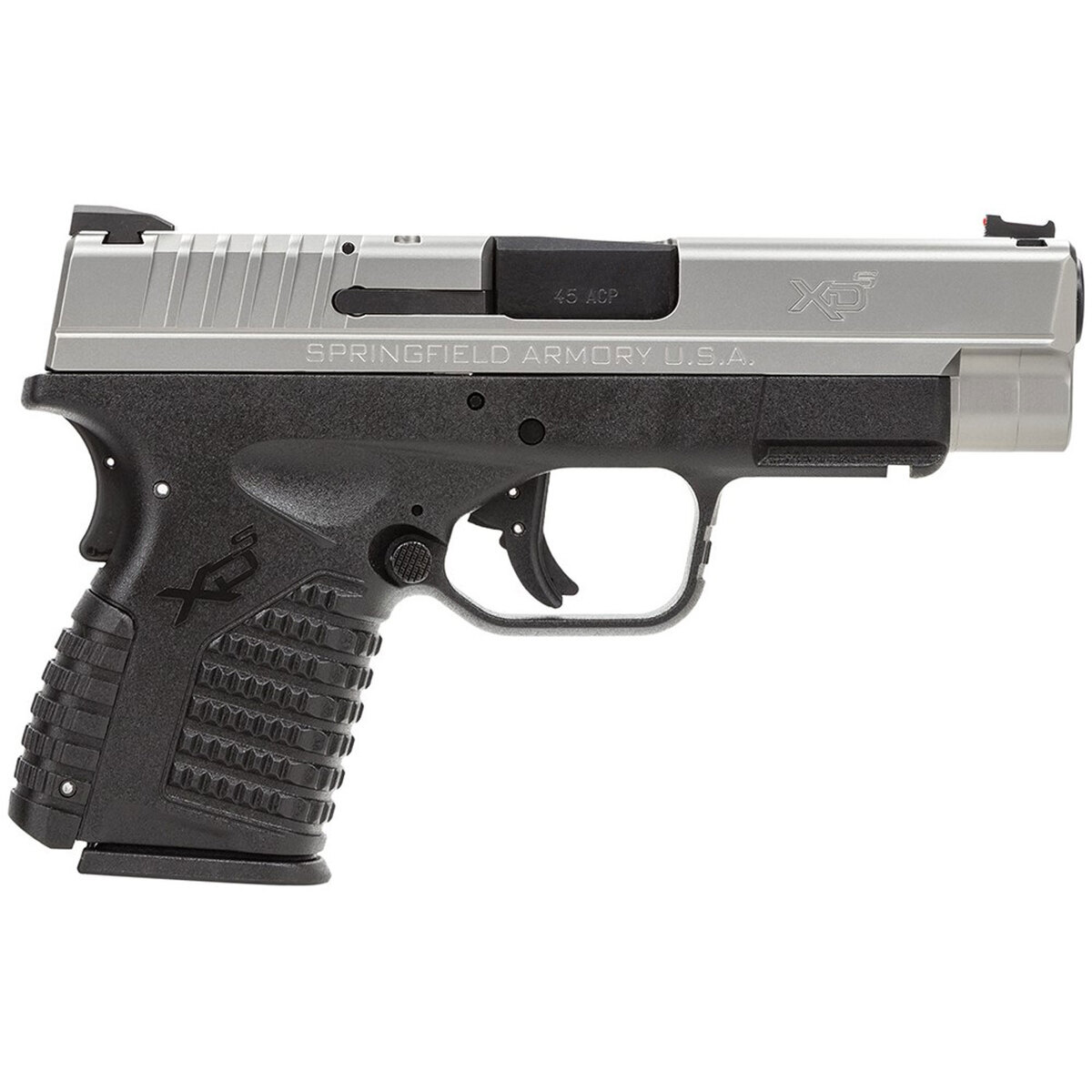 Single Stack 45 Auto (ACP) 4in Silver/Black Pistol - 7+1 Rounds ...