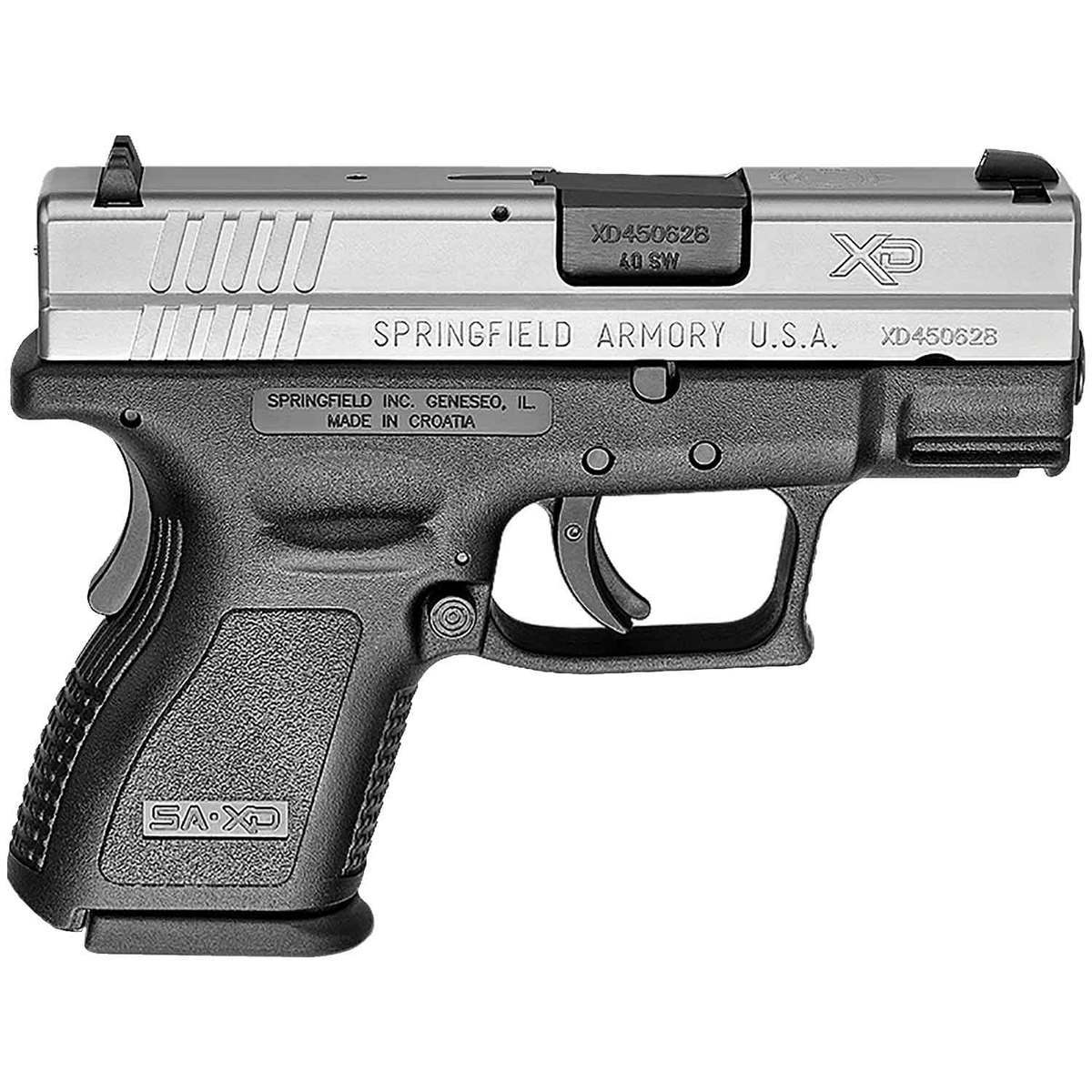 Springfield Armory XD Sub-Compact 40 S&W 3in Black/Stainless Pistol - 9 ...