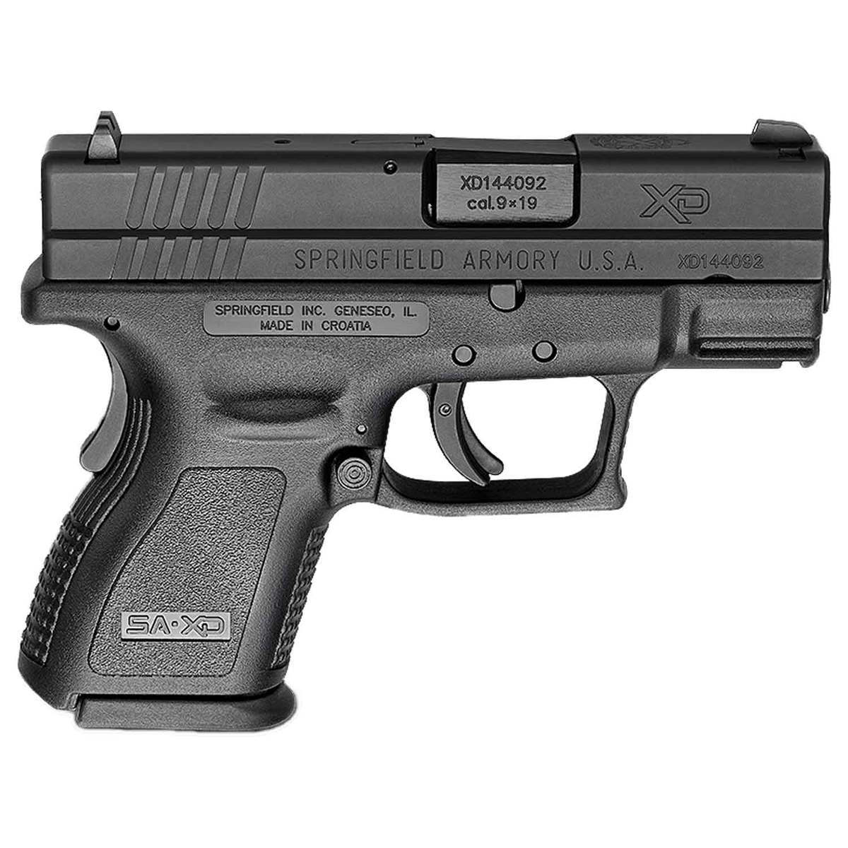 Springfield Armory XD Sub-Compact 9mm Luger 3in Black Pistol - 10+1 Rounds Springfield Armory XD Sub-Compact 9mm Luger 3in Black Pistol - 10+1 Rounds