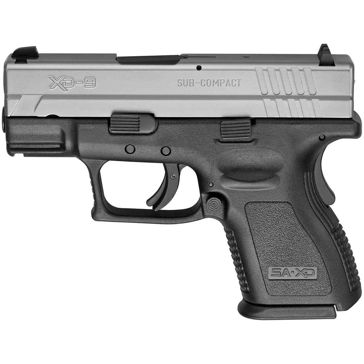 Springfield Armory XD Sub-Compact 9mm Luger 3in Black/Stainless Pistol - 10+1 Rounds - Black Springfield Armory XD Sub-Compact 9mm Luger 3in Black/Stainless Pistol - 10+1 Rounds - Black